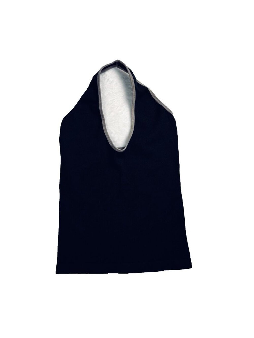 Free People Intimately Black Ribbed Halter Tank Top Fitted Stretch SP Minimalist - Picture 3 of 13